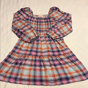 btween Colorful Plaid Kids Dress
